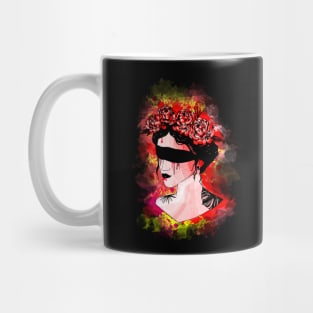 Blindfolds and Roses Portrait - Blood Mug